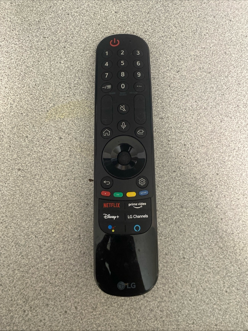 LG Black Streaming TV Remote with Dedicated App Buttons